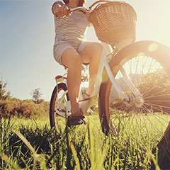 Bike riding in nearby parks